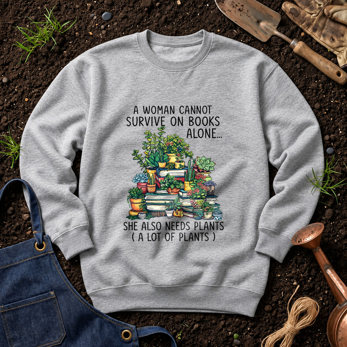 A Woman Cannot Survive On Books Alone She Also Needs Plants 01