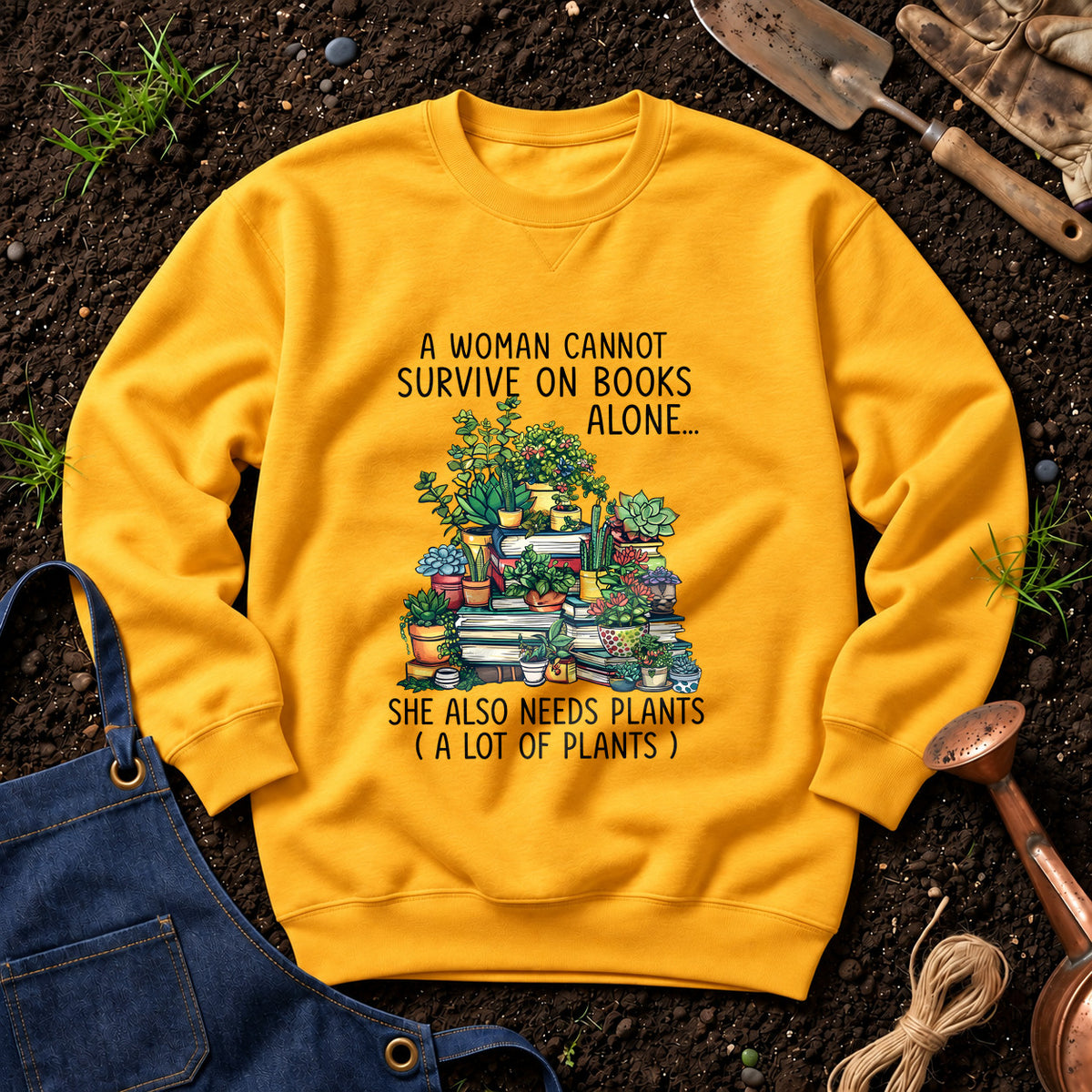 A Woman Cannot Survive On Books Alone She Also Needs Plants 01